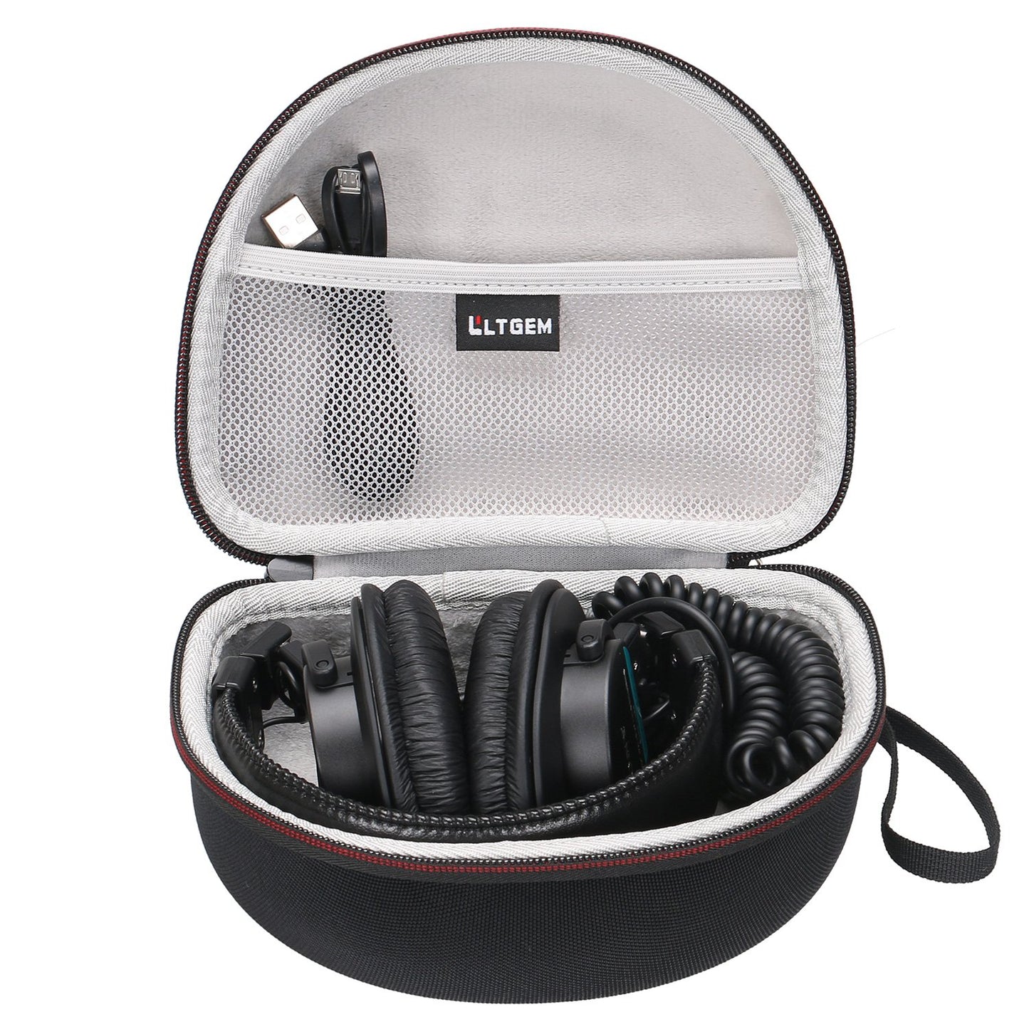 LTGEM Case Compatible with Sony MDR7506 Professional Large Diaphragm Headphone, Black+Grey(Case Only)