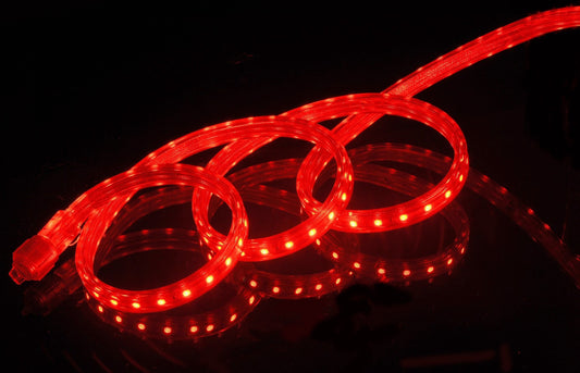 CBconcept UL Listed, 10 Feet,Super Bright 2700 Lumen, Red, Dimmable, 110-120V AC Flexible Flat LED Strip Rope Light, Commercial Grade, Indoor Outdoor