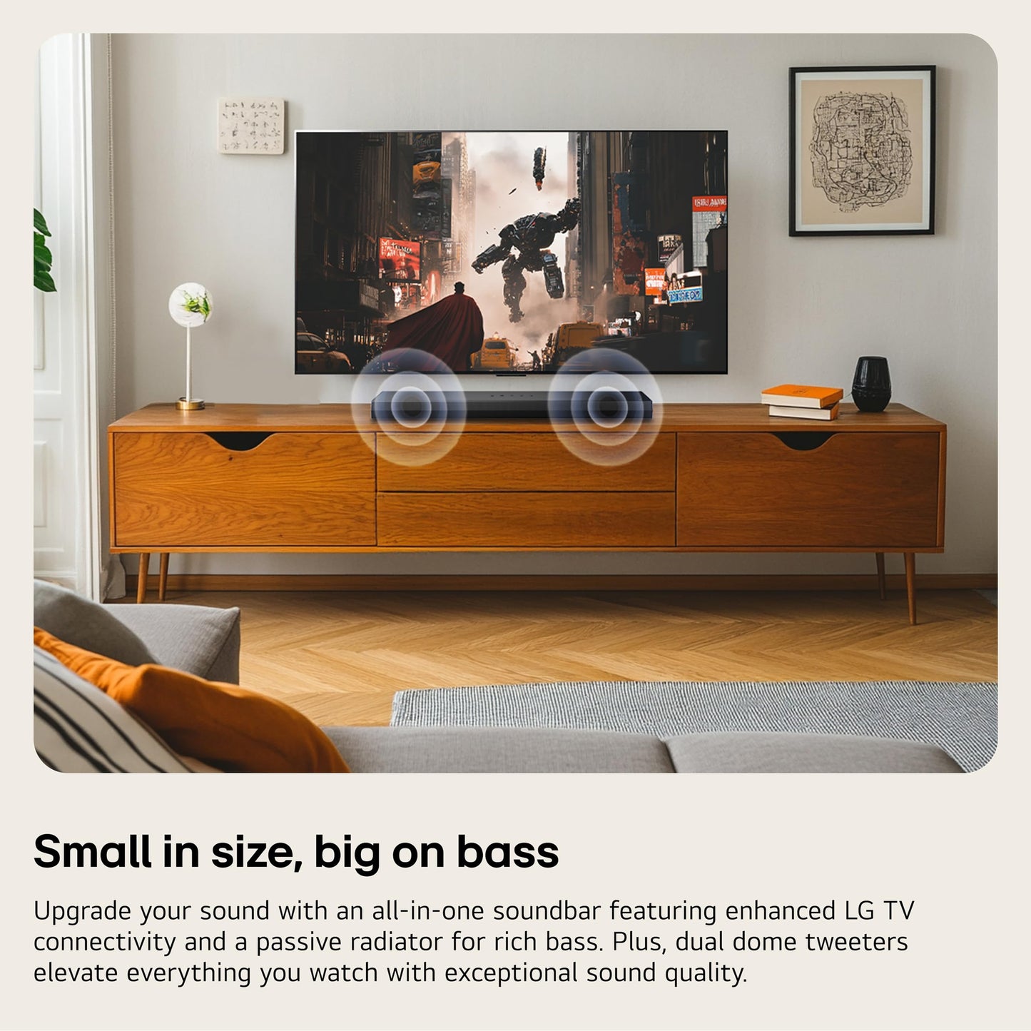 LG S20A 2.0 ch. Soundbar, Dolby Digital, TV Synergy, Wow Interface, DTS Digital Surround