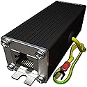 Tupavco Ethernet Surge Protector Gigabit PoE++ (154W/3.2A) Mounting Flange (Gas Discharge Tube) Metal Shielded RJ45 Lightning Suppressor - LAN Network
