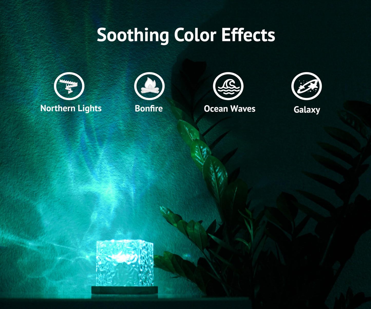 Ocean Wave Light Projector | Northern Lights Aurora & Crystal Ripple Lamp | Ocean Mood & Night Light with Remote, Multi-Mode Moving Waves & Aurora
