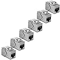 TRENDnet Cat6A RJ45 Keystone Inline Coupler Keystone Jack, 6-Pack, TC-KC06C6A, Keystone Jack Female to Female for Wall Plates & Blank Shielded
