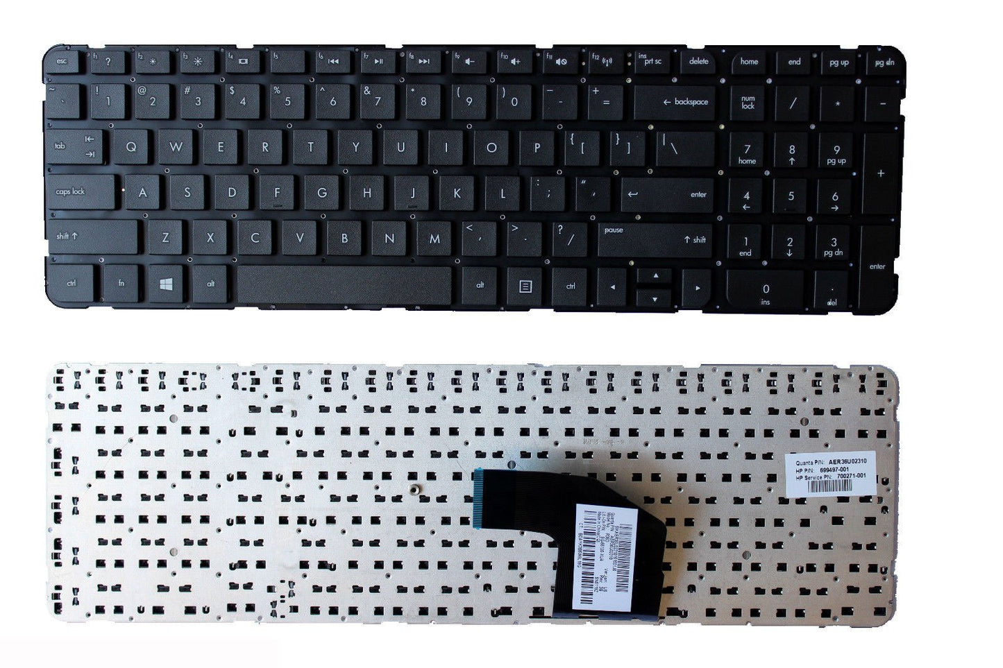 New Laptop Keyboard (Without Frame) Replacement for HP P/N: 697452-001 699497-001 AER36U02210 R36 673613-001 681800-001 684650-001 2B-04801Q121
