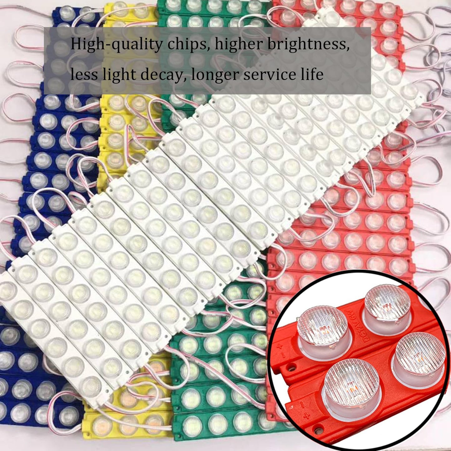 niccryle 20 pcs Replacement Lights for Inflatables DC12V LED Module Waterproof Window Light Business Storefront LED Light for Advertising Letter