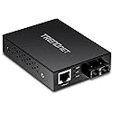 TRENDnet 100 Base-T to 100 Base-FX Multi-Mode SC Fiber Converter, Standalone, 10/100 Mbps Auto-MDIX Fast Ethernet Port, Fiber Networking up to 2 km
