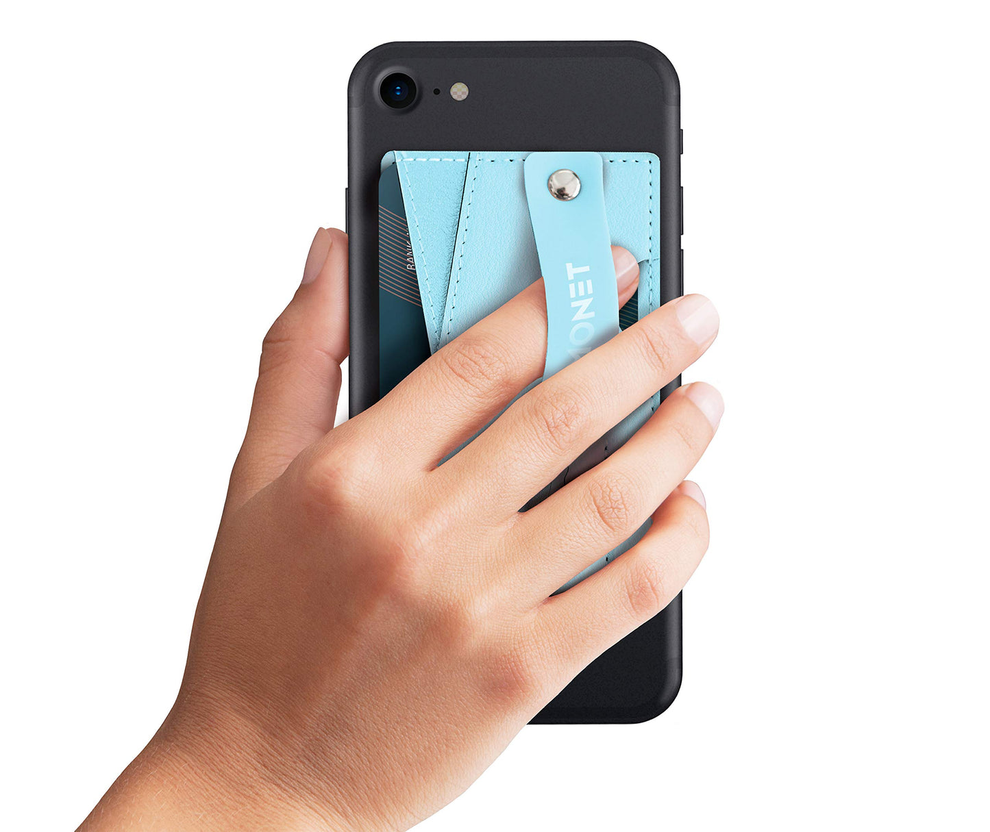 Monet Wallet Phone Grip Kickstand, Baby Blue