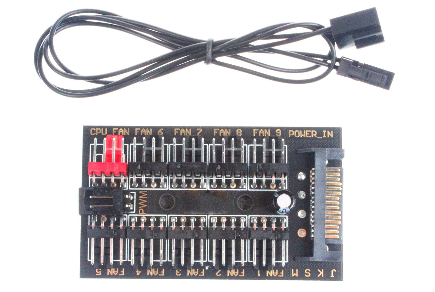 NOYITO 10-Channel PC Fan HUB PWM SATA Port Suitable for Motherboard 3Pin 4Pin Fan