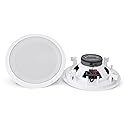 Pyle Pair Flush 8” Mount In-wall In-ceiling 2-Way Home Speaker System Spring Loaded Quick Connections Dual Polypropylene Cone Polymer Tweeter Stereo