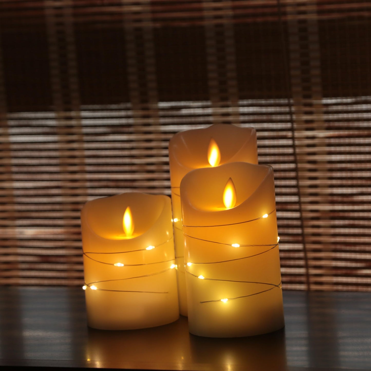 simpdecor LED Flickering Flameless Candles with Remote - Battery Operated Fairy Lights for Bedroom Decor Aesthetic, Fall Home Decor, Fireplace