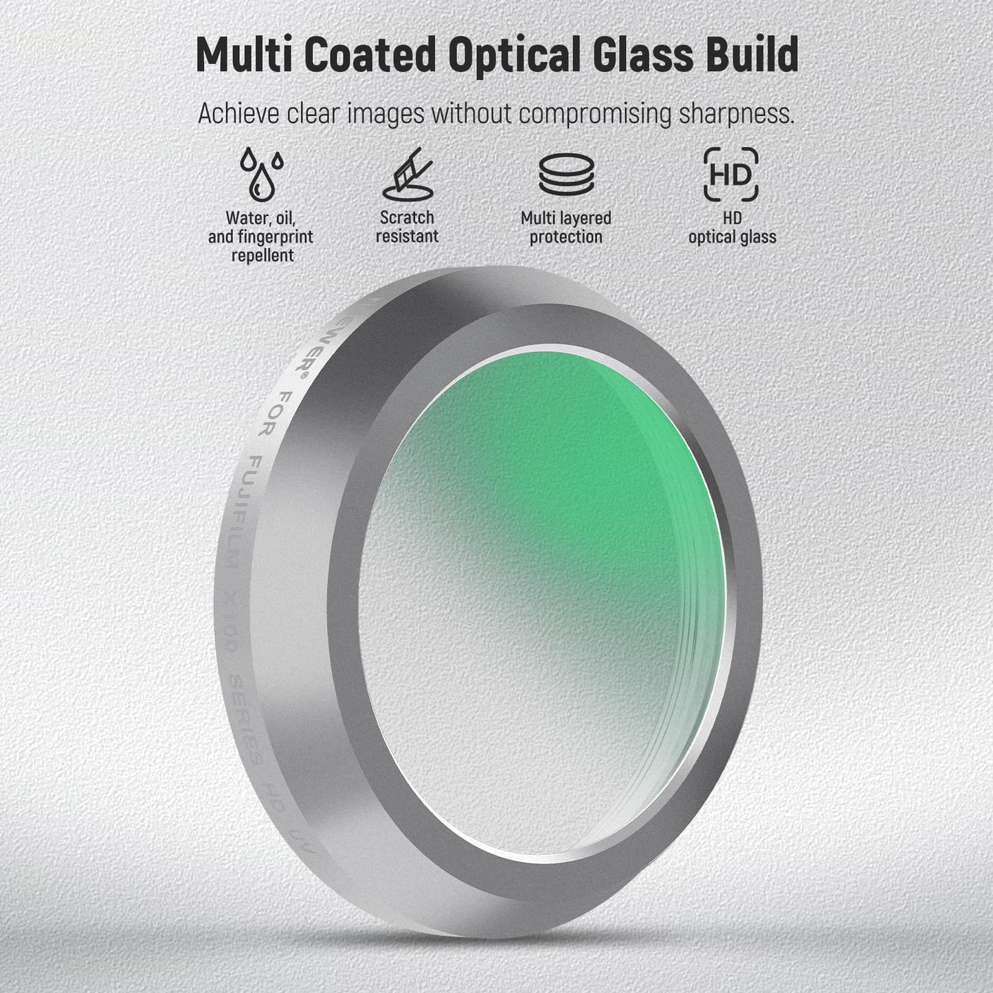 NEEWER UV Protection Filter for X100 Series Cameras, Multi Coated HD Optical Glass Build Lens Filter Accessory Compatible with Fujifilm X100 X100S