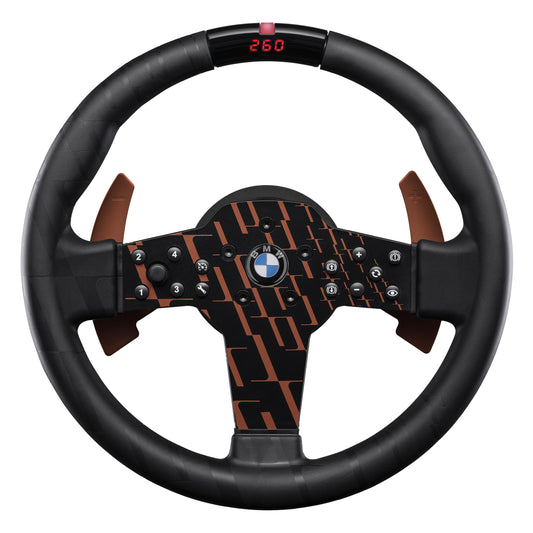 FANATEC Sim Racing CSL Steering Wheel BMW - Rubberized Grip, LED Display, RevStripe, Metal Shifter Paddles - PC, PS5, PS4