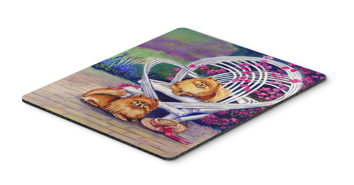Caroline's Treasures 7176MP Red Pomeranians Mouse Pad, Hot Pad or Trivet for Home Office Gaming Working Computers Laptop Mouse Mat,Washable Large