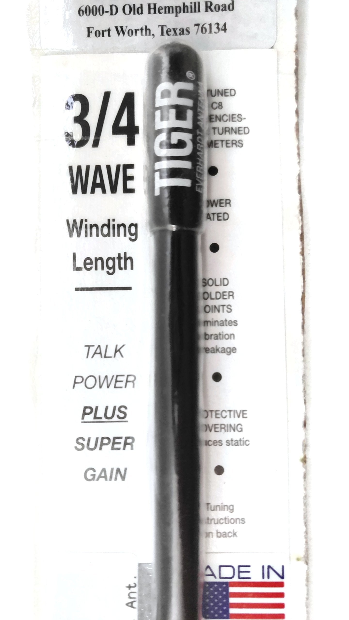 Everhardt TSM2-B 3/4 Wave 2 ft Fiberglass “Super Flexâ€ CB Radio Antenna - Black