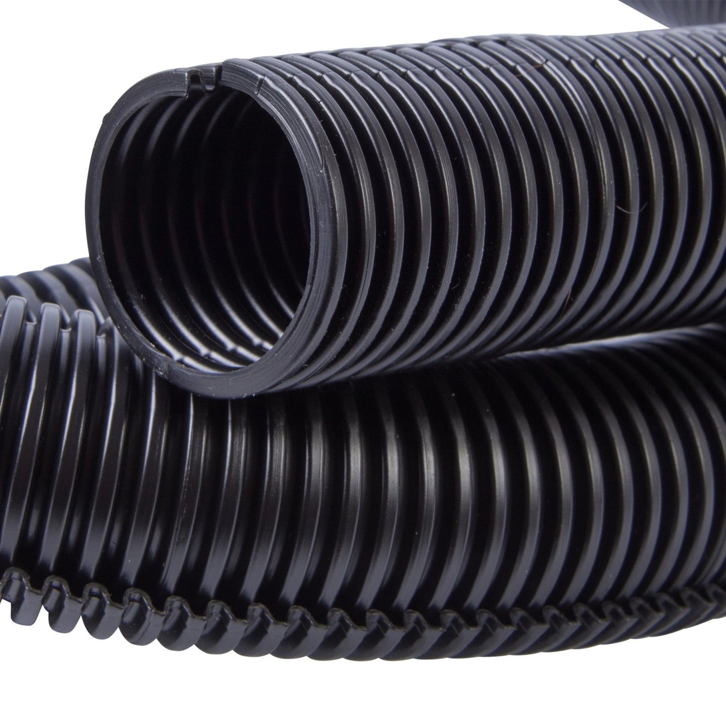 Gardner Bender FLX-3406B Split Flexible Tubing, ¾ x 6', Corrugated Wire Loom, Black
