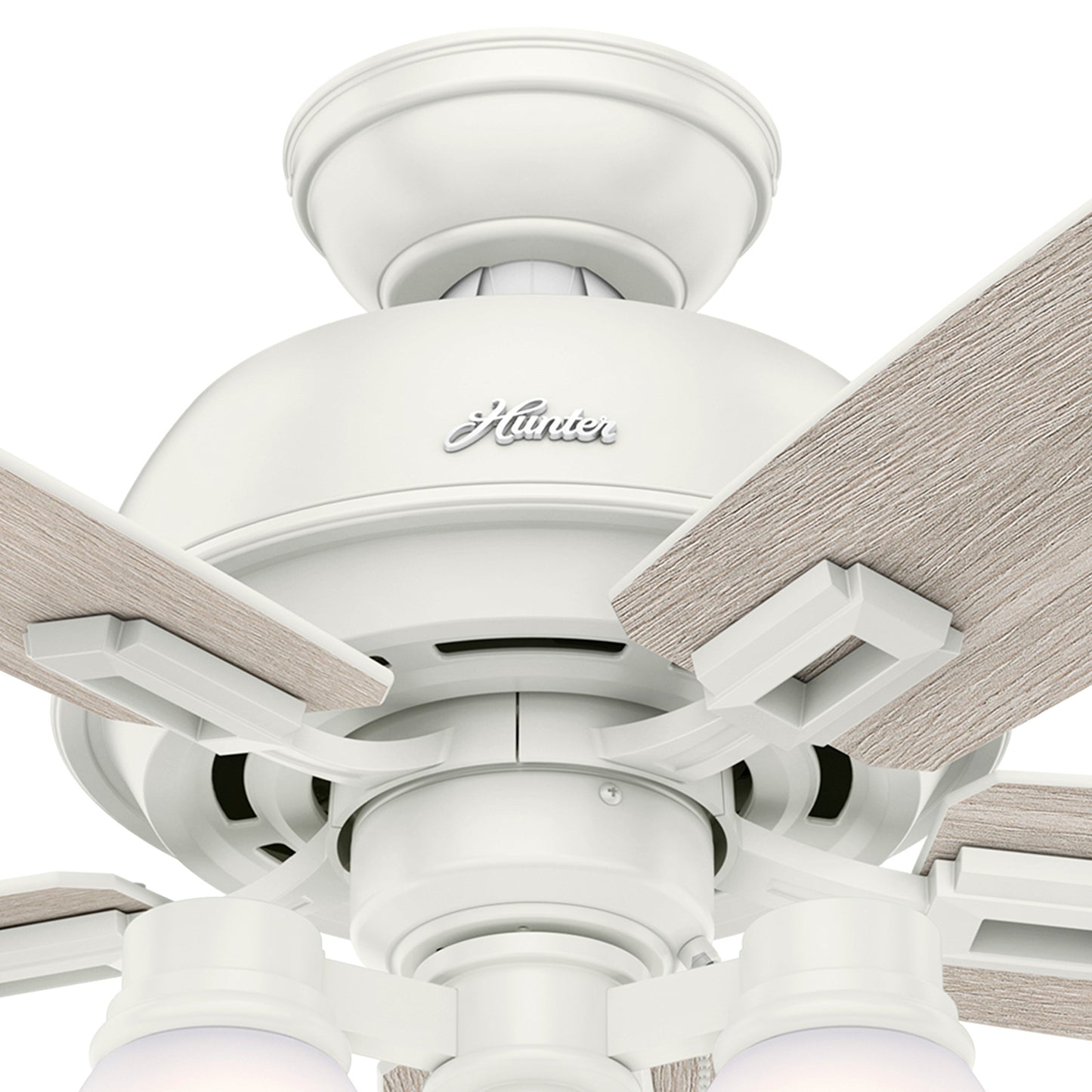 Hunter Fan 52 inch Fresh White Ceiling Fan with LED Light (Renewed)