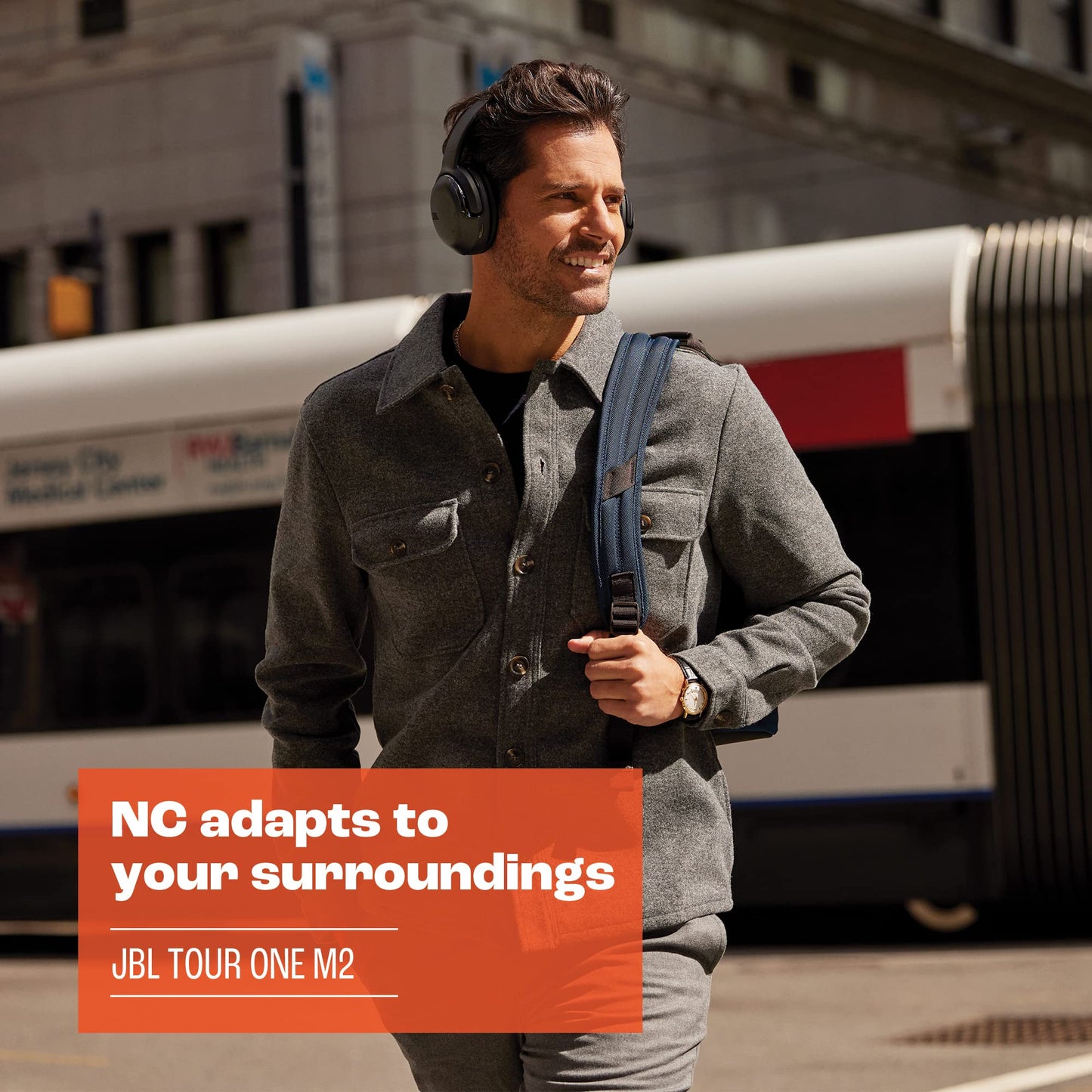 JBL Tour One M2 - Wireless Over-Ear Noise Cancelling Headphones (Black), Medium (Renewed)