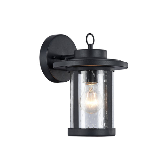 Chloe Lighting CH22060BK10-OD1 Vaxcel Transitional 1 Light Black Outdoor Wall Sconce 10 inch Height Vaxcel Transitional Black Outdoor Wall Sconce