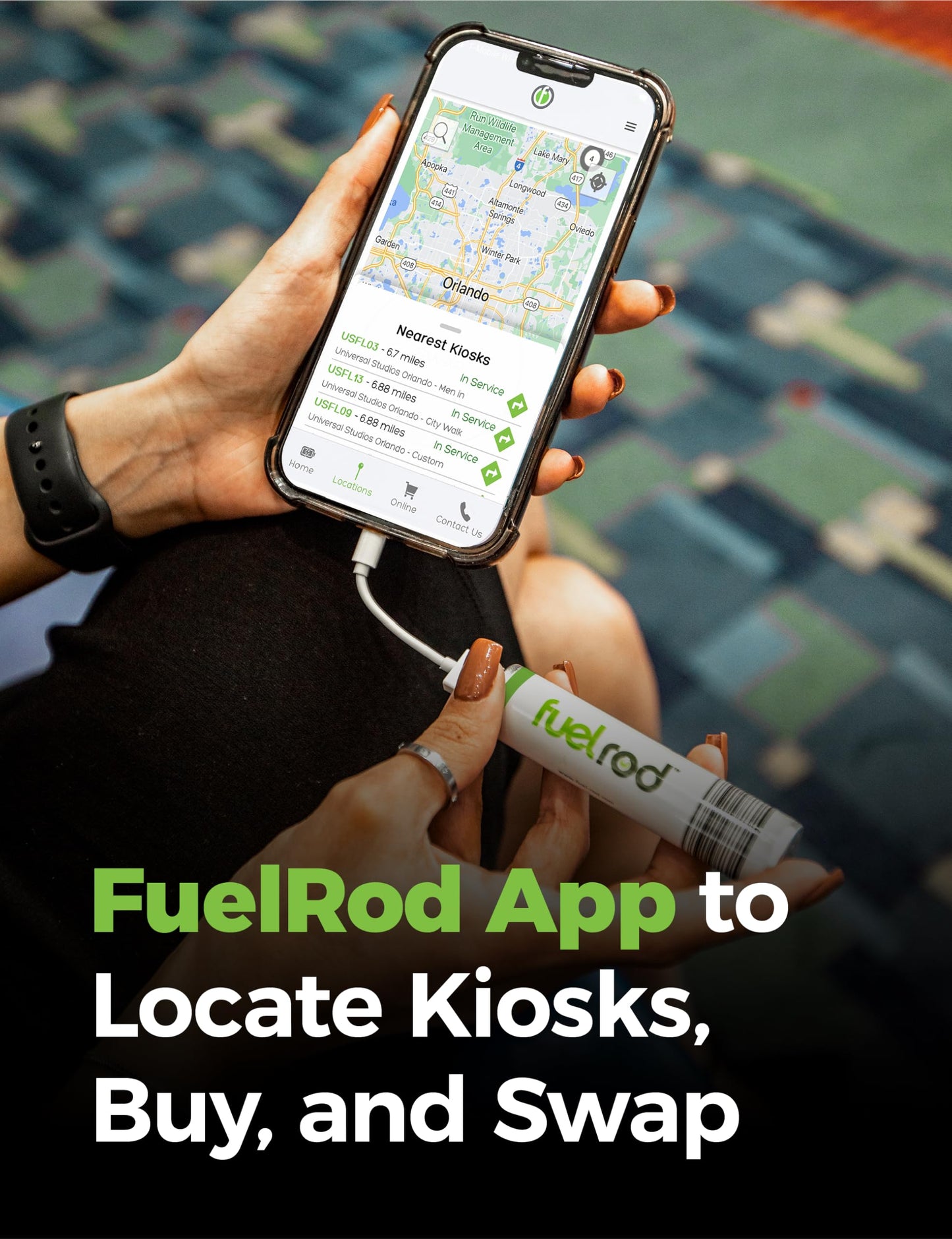 FuelRod One USB-C Portable Charger Kit, with an Extra Set of Cables & Adaptors, Compatible with All Tablets, Smart Phones, Rechargeable Backup Power