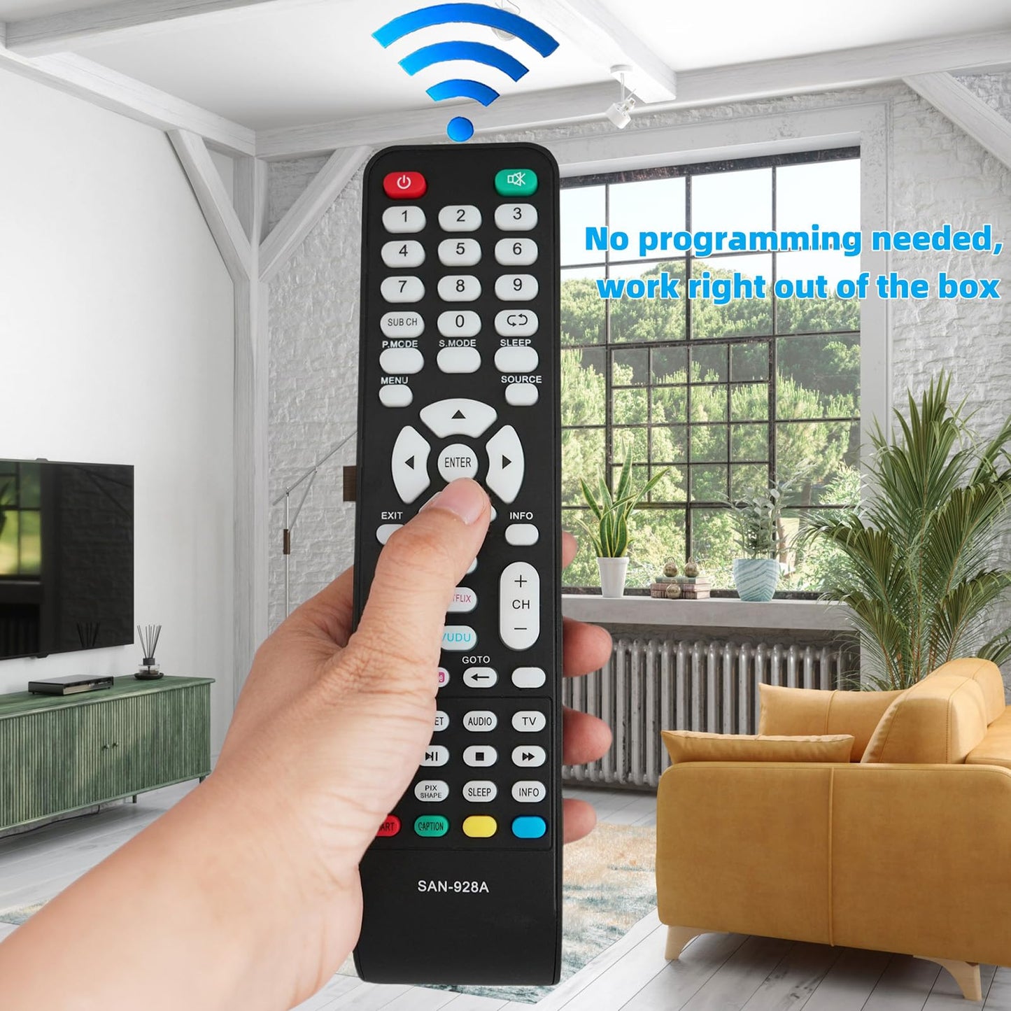 Replacement Remote Control SAN-928A Compatible for Sanyo TV DP42840 DP32242 DP55441 DP46142 DP40142 DP42142