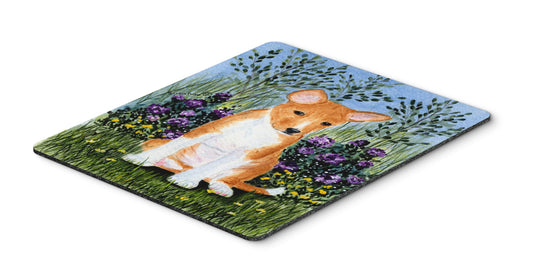 Caroline's Treasures SS8108MP Basenji Mouse Pad, Hot Pad or Trivet for Home Office Gaming Working Computers Laptop Mouse Mat,Washable Large Mousepad