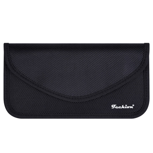 Techion Signal Blocking Bag, RFID Faraday Bag Shield Pouch Wallet Case for Cell Phone and Car Key FOB, Privacy Protection, Anti-Hacking - Black