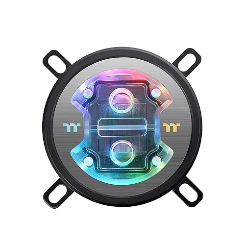 Thermaltake Pacific W7 Plus 16.8 Million RBG Color Software Enabled (TT RGB Plus/Alexa/Razer Chroma) AMD/Intel (LGA 1200) Built-in Temp Sensor CPU
