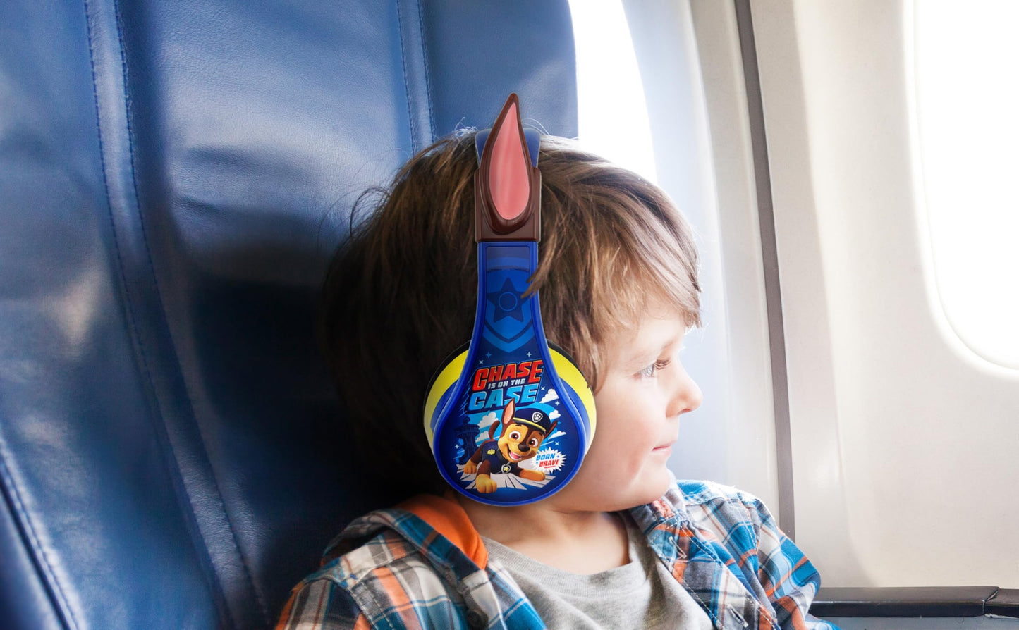 EKIDS - PAW Patrol Chase Bluetooth Headphones for Kids, Wireless Headphones for SC