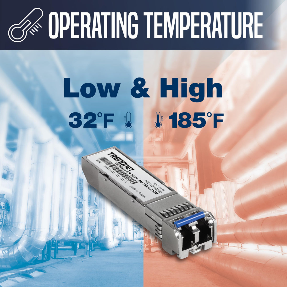 TRENDnet SFP+ Single Mode LC Module (20km), TEG-10GBS20