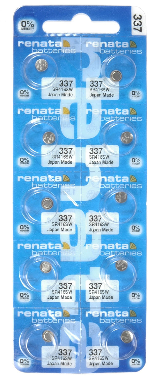 Renata #337 Silver Oxide Battery - 10 Pack (337-10)