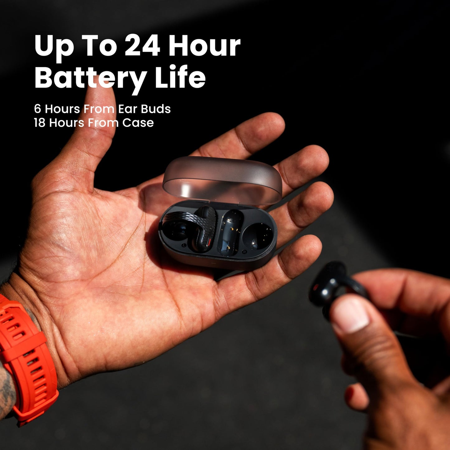 Amazfit Up Bluetooth Headphones, Open Ear Wireless Earbuds with Easy Touch, IPX4 Water Resistant & Sweatproof, AI Noise Reduction, Earphones…