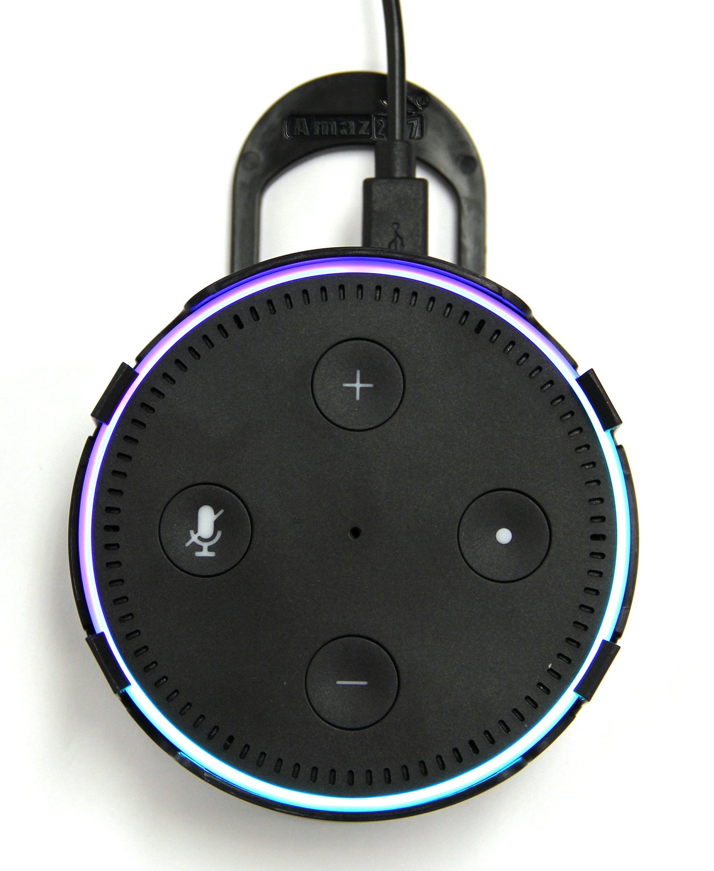 Amaz247 2nd Generation Echo Dot Protective Case for Echo Dot Gen 2, Alexa Case Cover Bag Box Accessories, Wall Mount with Hanger Loop (Black)