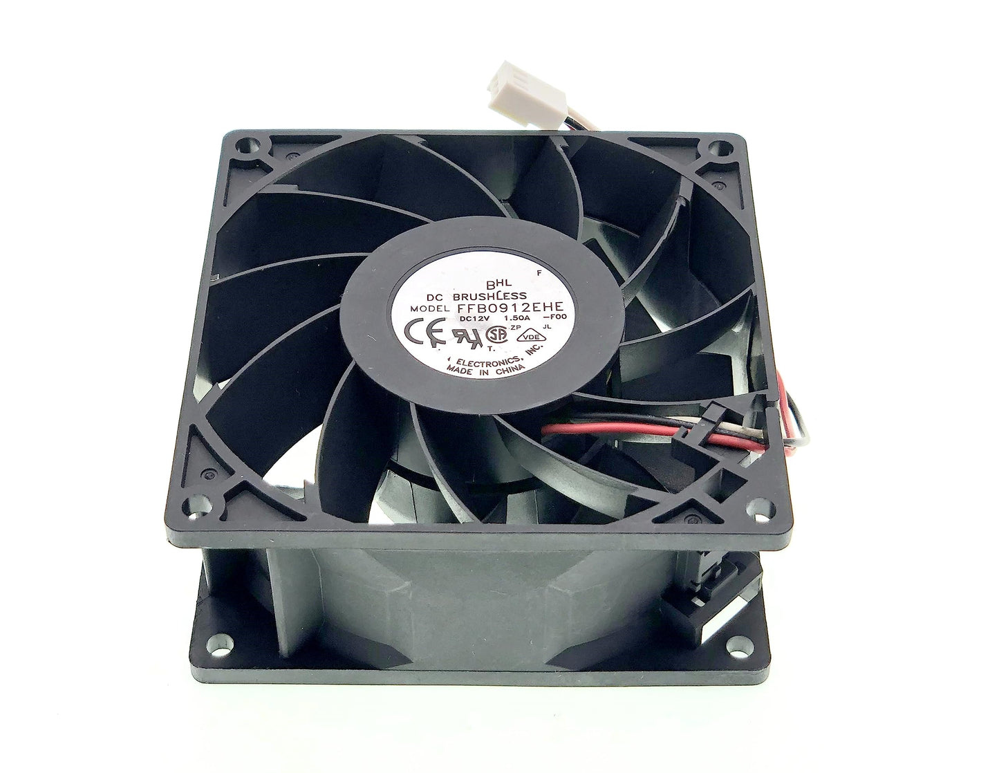 New Cooling Fan for FFB0912EHE DC12V 1.50A 16.2W 5700RPM 102CFM 92X92X38mm 3-Pin 3-Wire Brushless Fan.