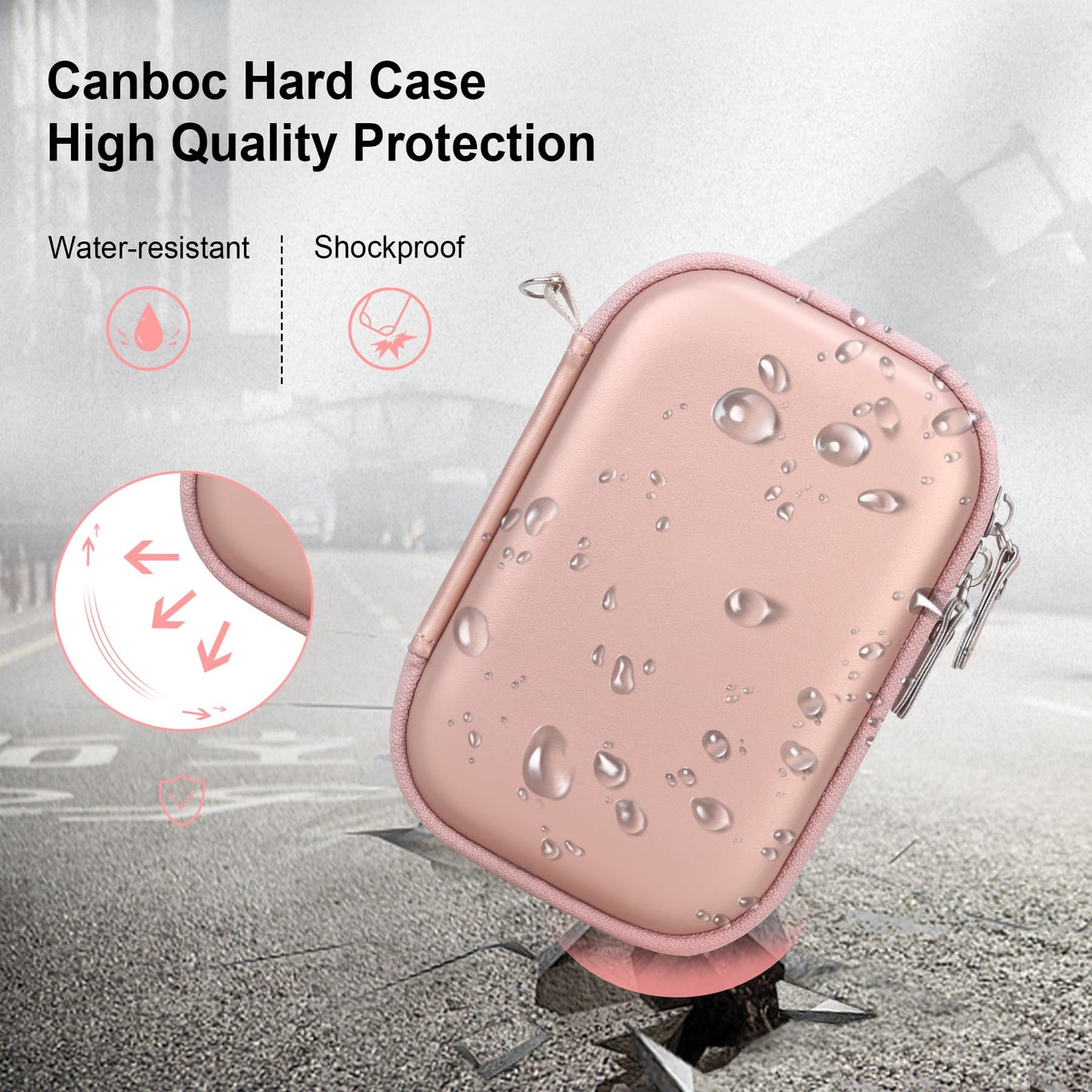 Canboc Hard Case for Canon Ivy 2/Canon Ivy/Canon Ivy CLIQ+2 CLIQ 2 CLIQ+ Mini Photo Printer Mobile Wireless Bluetooth Instant Camera Printer, Mesh Bag