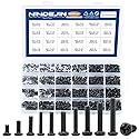 NINDEJIN 650 pcs Laptop Screw Kit, Replacement Computer Notebook Miniature Screws, M1.4 M1.7 M2 M2.5 M3 Note PC Motherboard Round Pan Head Phillips