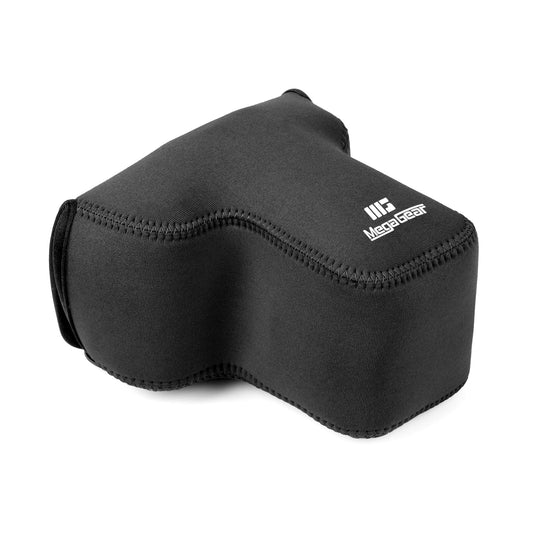 MegaGear Neoprene Camera Case for Fujifilm X-T50 (16-50mm)- Stylish and Protective Digital Photography Bag - Black