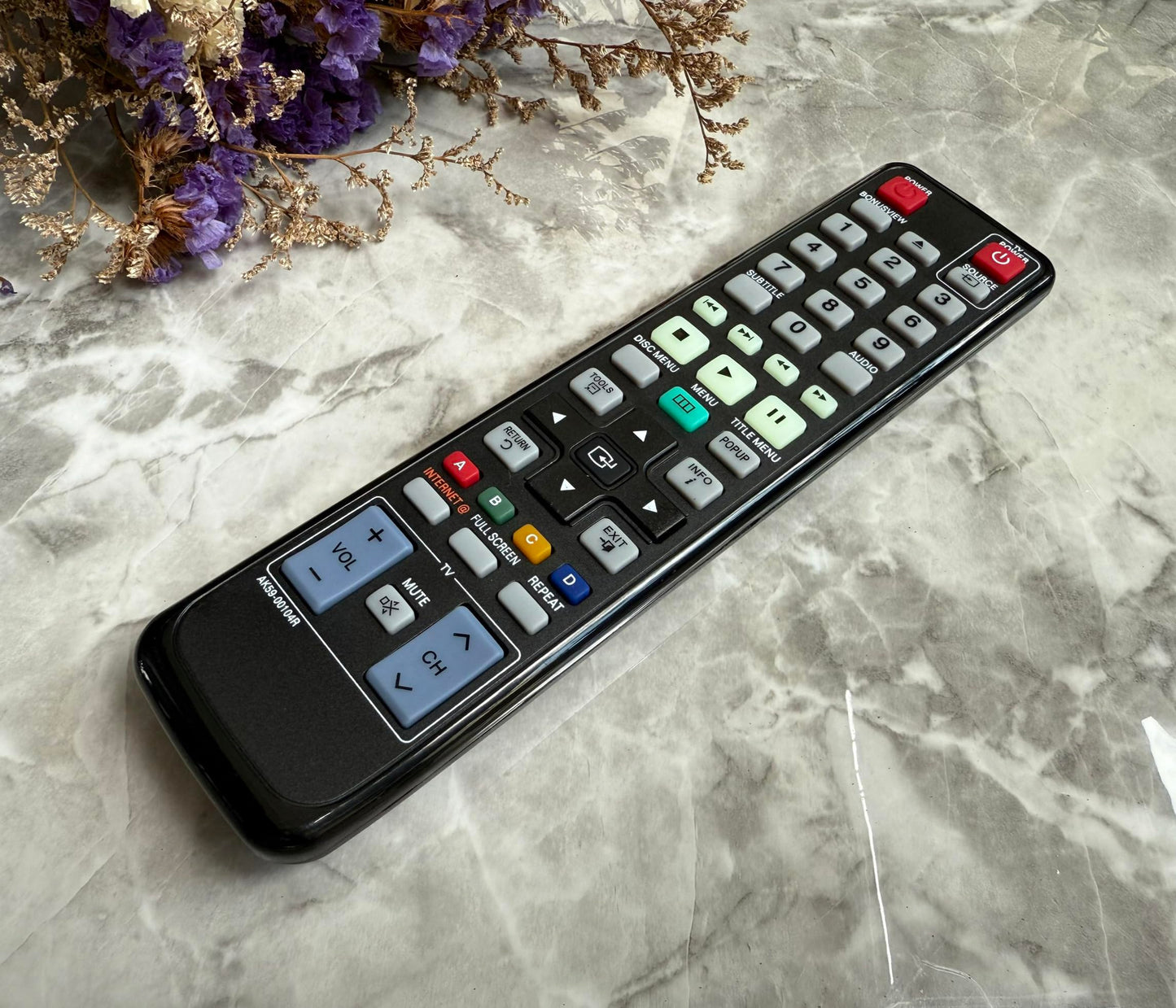 AK59-00104R Replacement Remote Control for Samsung BD-C5500C BD- C5500 BD-C5500C BD-C6500 BD-D5700 BD-C5900 BD-C6900 BD-C6800 Blu-Ray BD DVD Player