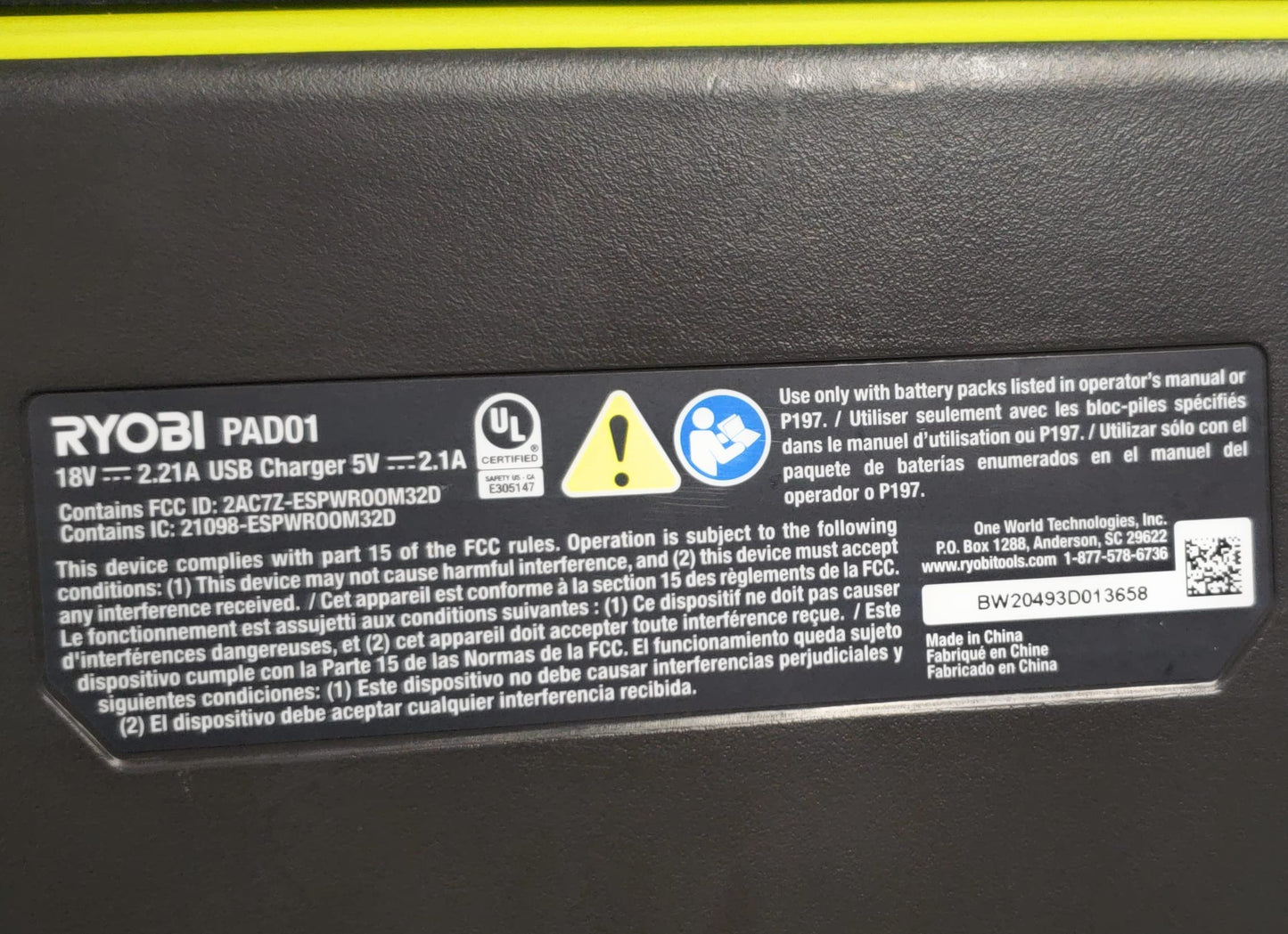 RYOBI 18V ONE+ Bluetooth Speaker (Tool-Only)