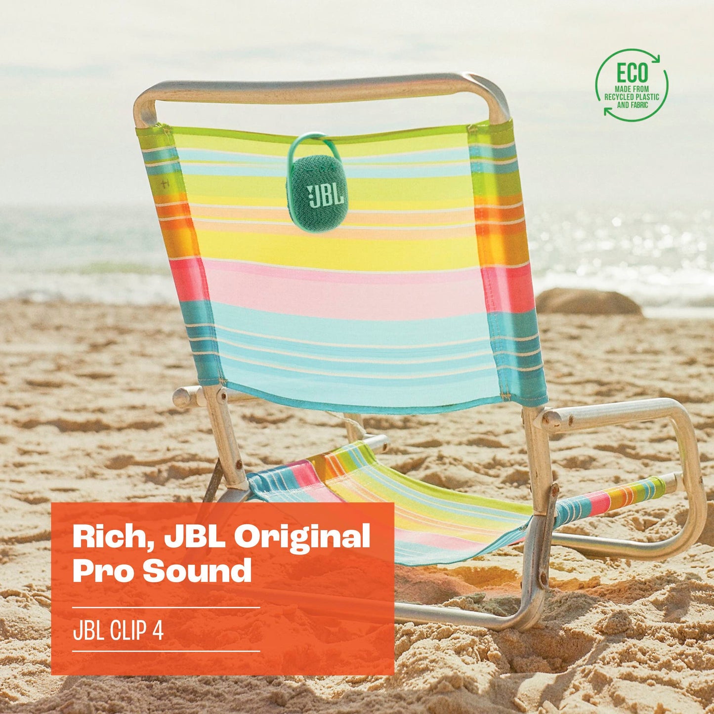 JBL JBLCLIP4ECOGRNAM-Z Clip4 Eco Speaker, Green - Certified Refurbished