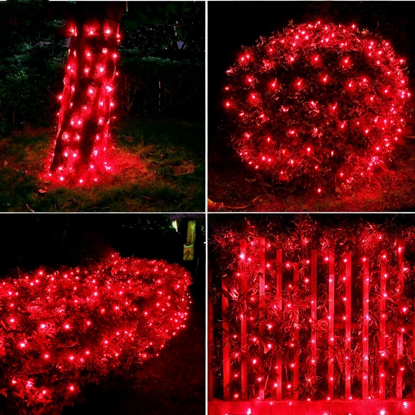 Efunly LED Christmas Net Lights for Bushes Outdoor,100 LED 5ftx5ft Waterproof 8 Modes Connectable Mesh Lights for Bushes,Garden,Yard,Trunk,Outdoor