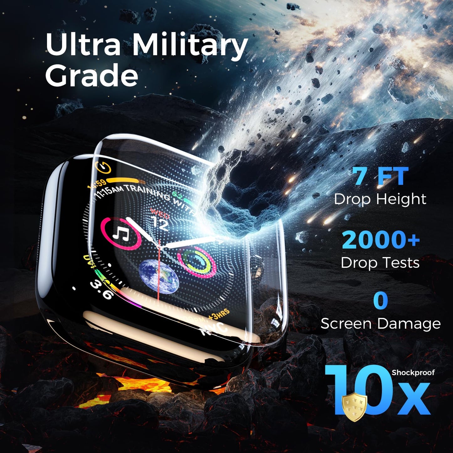 Kopration Screen Protector for Apple Watch Series 10 46mm,Tempered Glass Curved Full Coverage Watch Screen Protector, Bubble Free Screen Protector