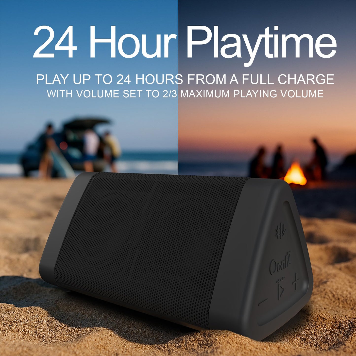 OontZ Angle 3 (4th Gen) - Portable Bluetooth Speaker, 12W Stereo Sound, 24 Hour Playtime, Rich Bass, 100 Foot Wireless Range, Waterproof, Home