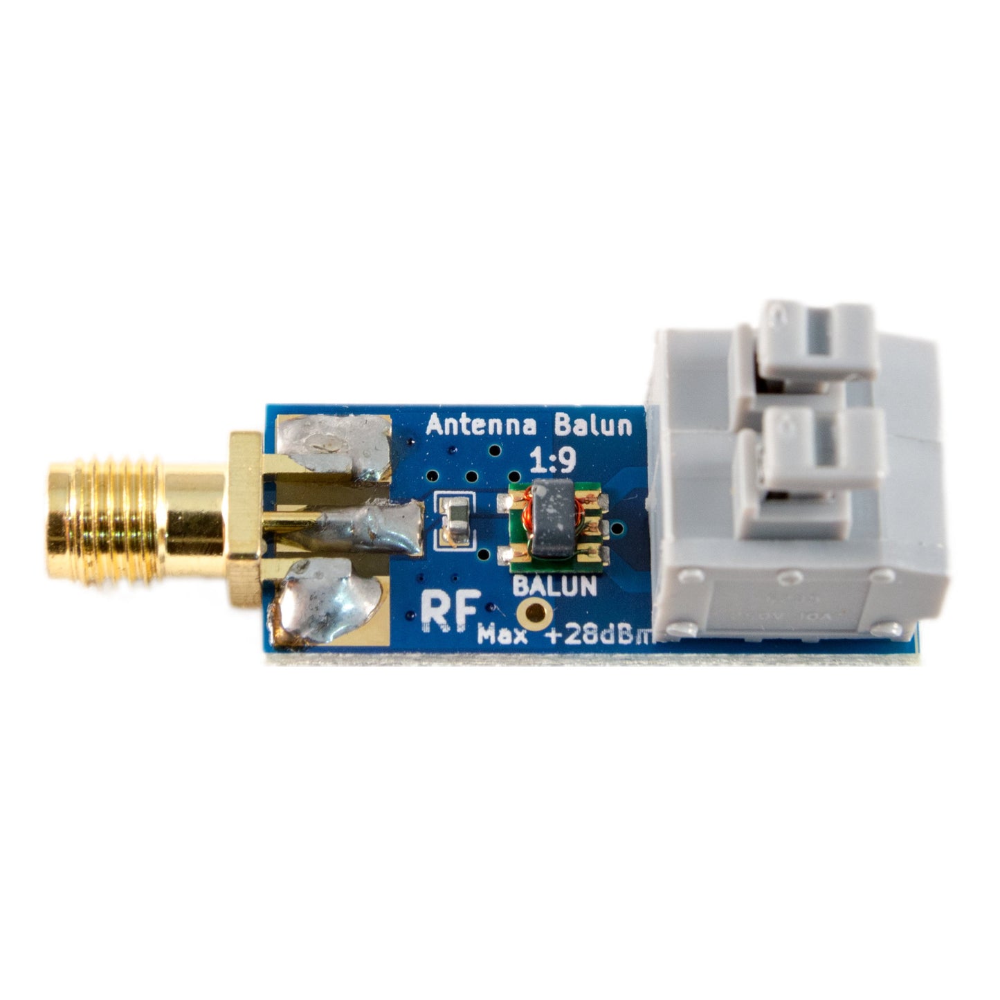 Balun One Nine v1 - Tiny Low-Cost 1:9 HF Antenna Balun and Unun with Antenna Input Protection for Ham It Up, RTL-SDR, HackRF and Other HF-Capable