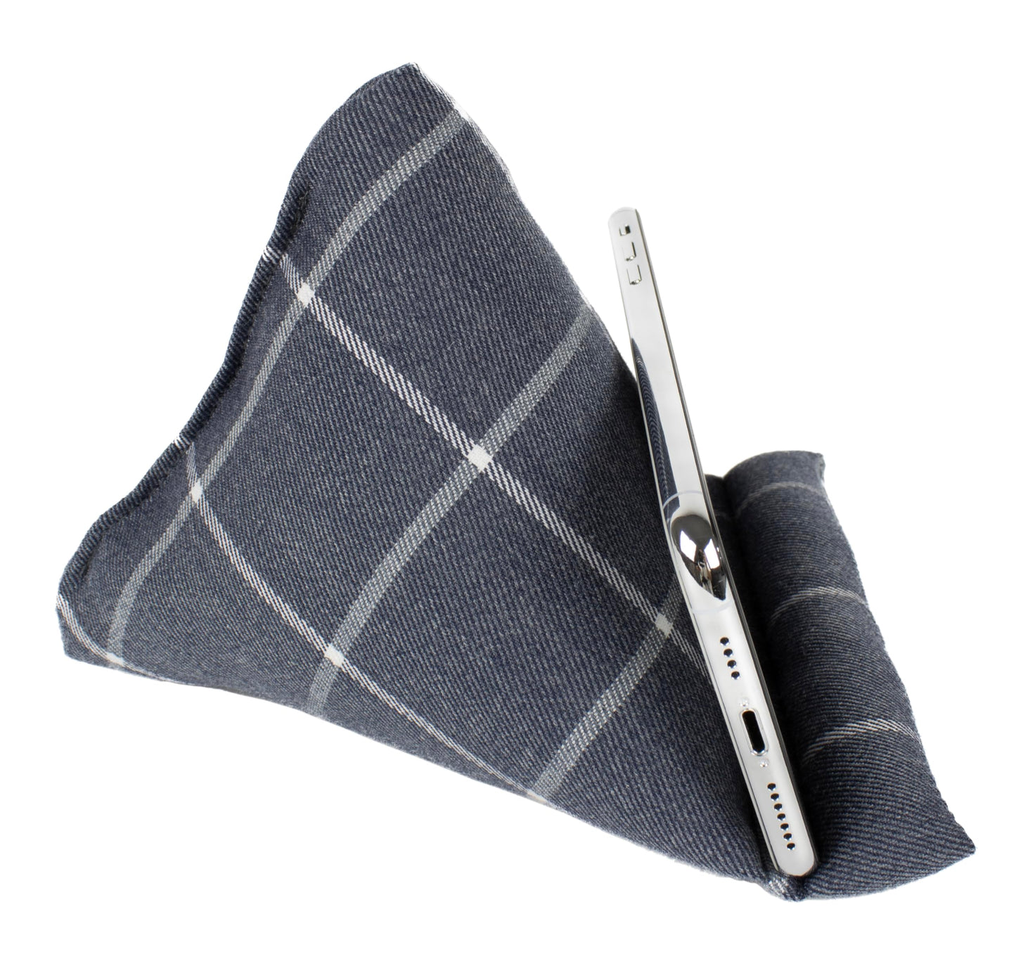 STEPHAN AND THEODORE Handmade Phone Pillow Holder - The Wedge Mobile Device Stand - Soft Fabric Phone Stand for All iPhones, All Smartphones! 7 x 6.1