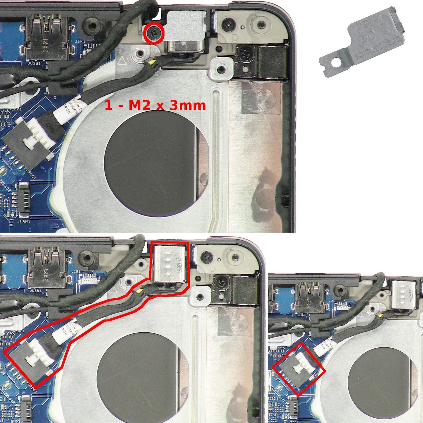 Deal4GO DC Power Jack Cable Charging Port Replacement for Dell Latitude E7270 E7470 Ultrabook DC30100X000 0VCYYW VCYYW