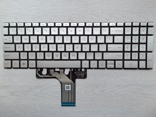 Original New for HP Pavilion Laptop 15t-eg 15t-eg300 15.6" Full-Size Backlit Natural Silver us Keyboard with Numeric keypad