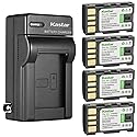 Kastar 4-Pack BN-VF808 Battery and AC Wall Charger Replacement for JVC GZ-MG330R GZ-MG330RUS GZ-MG330S GZ-MG330US GZ-MG335 GZ-MG335H GZ-MG335HUS