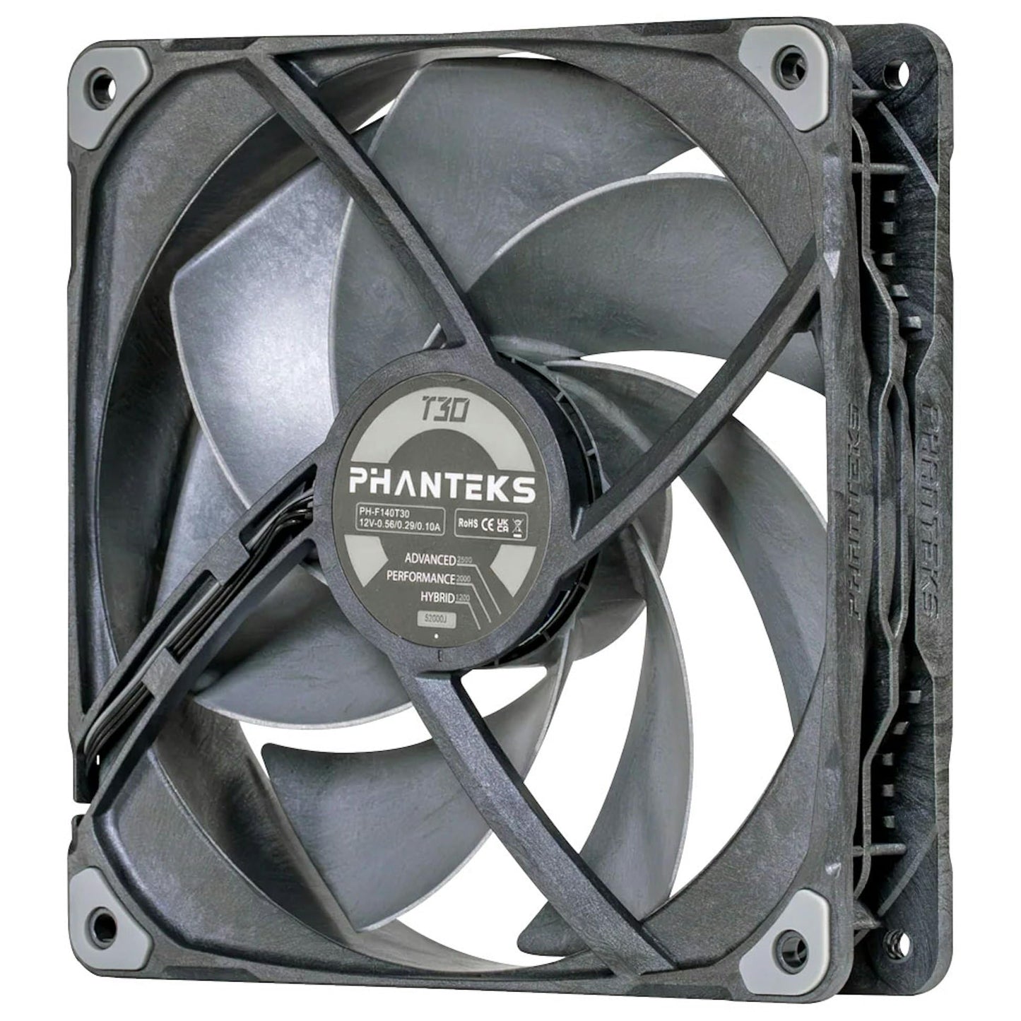 Phanteks T30-140, 140mm Premium High-Performance PWM Fan, Industrial Grade LCP Frame & Blades, 3-Mode Speed Switch, Unmatched Airflow for PC Cases