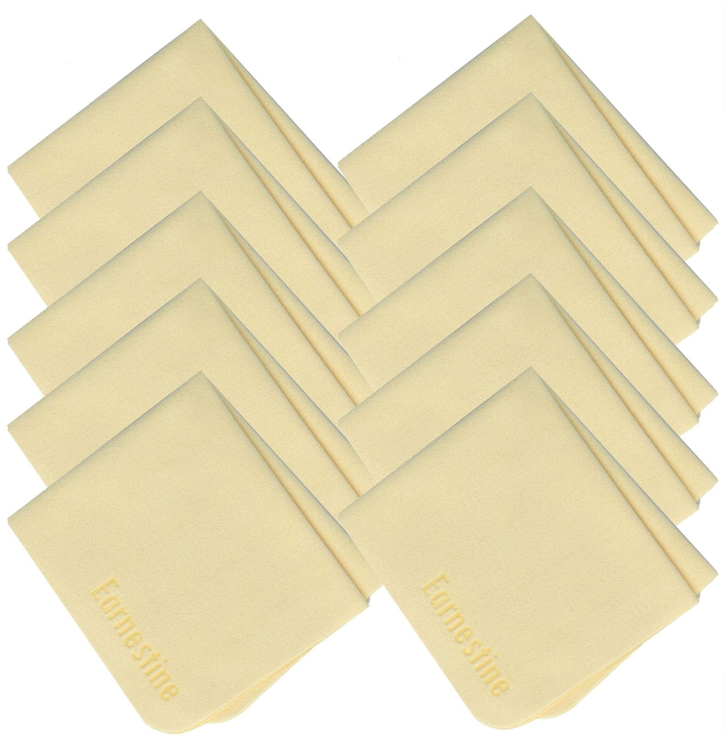 Earnestine 10 Pack 6" x 7" Premium Thick Microfiber Eyeglasses Cleaning Cloth for Glasses,Safe No Color Bleeding Eyeglass Cloth, Soft Microfiber