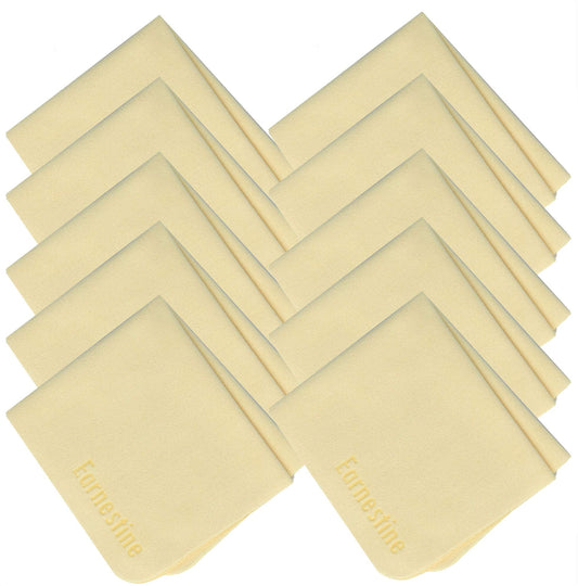 Earnestine 10 Pack 6" x 7" Premium Thick Microfiber Eyeglasses Cleaning Cloth for Glasses,Safe No Color Bleeding Eyeglass Cloth, Soft Microfiber