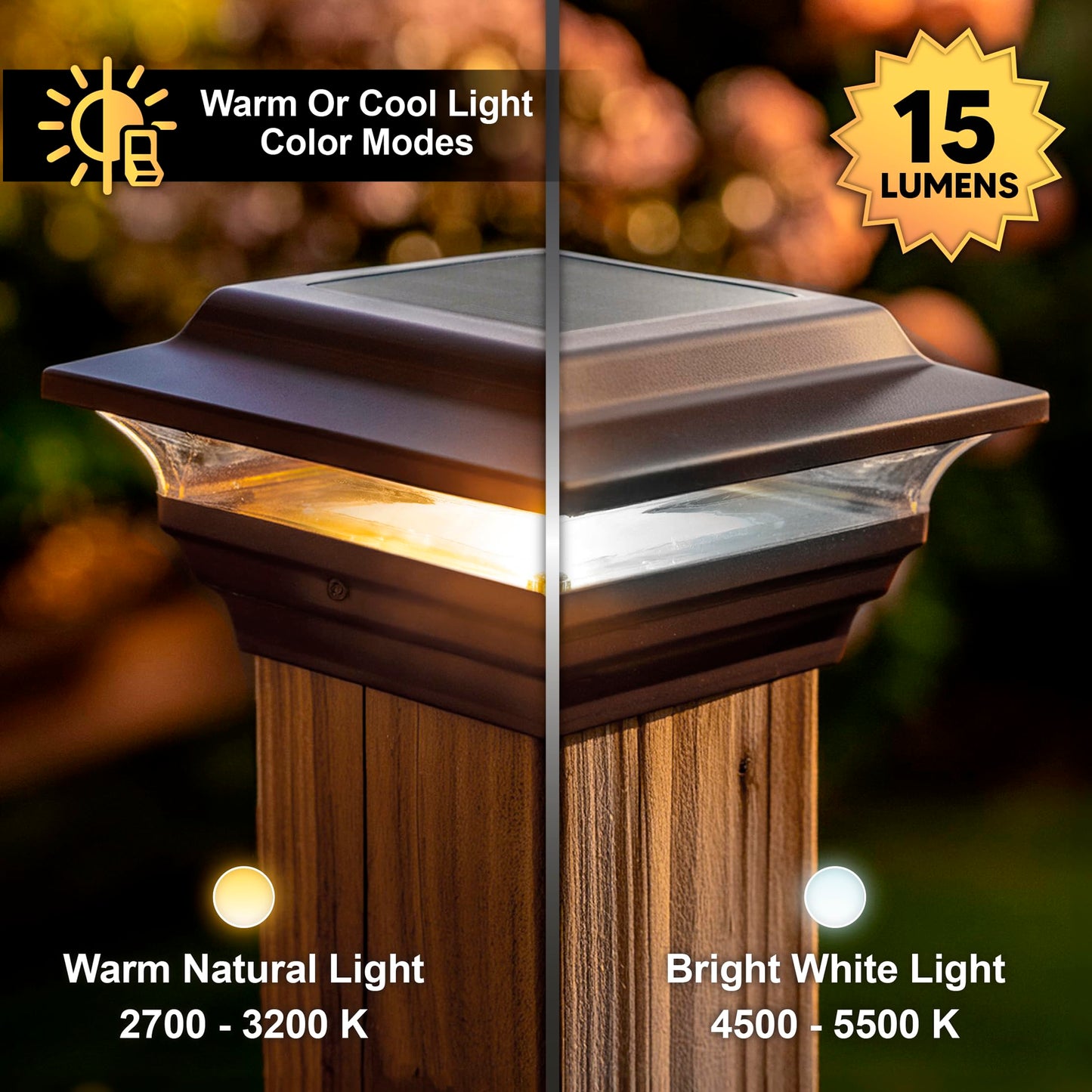 Classy Caps SL211R Aluminum Imperial Solar Post Cap, 4" x 4", Bronze